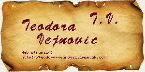 Teodora Vejnović vizit kartica